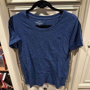 J. Crew Blue Short-sleeve girlfriend crewneck tee Medium
